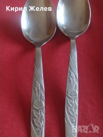 Две стари лъжици красива орнаментика неръждавейка перфектно състояние за КОЛЕКЦИЯ ДЕКОРАЦИЯ 26510, снимка 6 - Други ценни предмети - 43845347