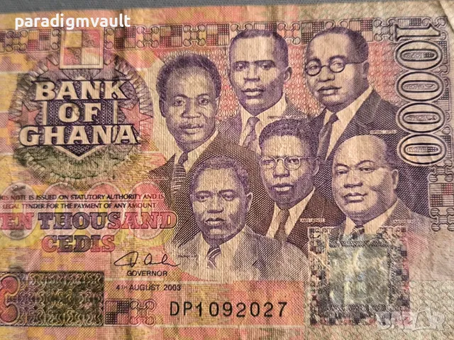 Банкнота - Гана - 10 000 седи | 2003г., снимка 2 - Нумизматика и бонистика - 49512785