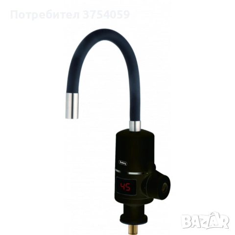 Нагревател за вода Rosberg за стена/за плот, с гъвкав силиконов маркуч, 3300W, снимка 2 - Смесители - 53175304