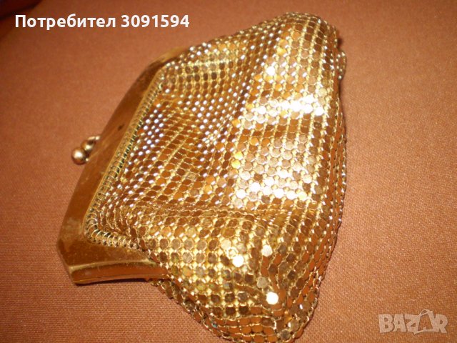 Винтидж елегантно портмоне месинг жълт метал , снимка 6 - Антикварни и старинни предмети - 39409415