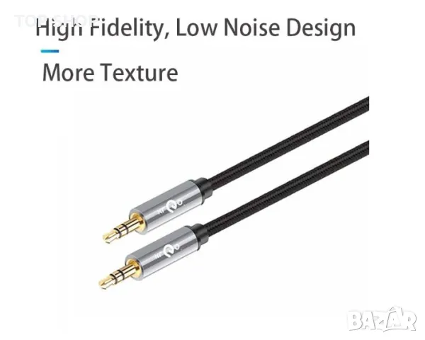 Аудио кабел KLGO, Жак 3.5 мм, AUX, М/М, 1м, снимка 2 - Ресийвъри, усилватели, смесителни пултове - 48842457