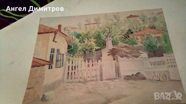 Ангел Ботев картина акварел 1949 г, снимка 8 - Картини - 38970560