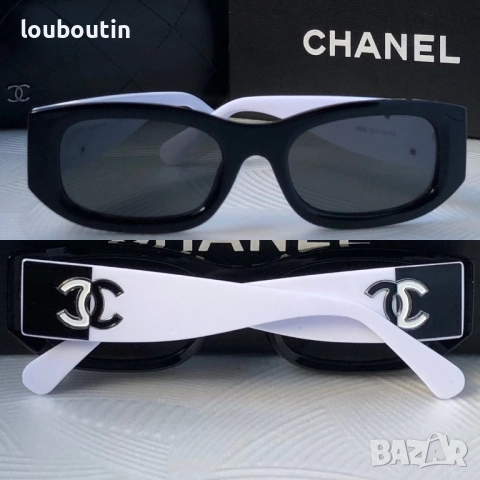 Дамски слънчеви очила елипса овални черно и бяло, снимка 2 - Слънчеви и диоптрични очила - 51703629