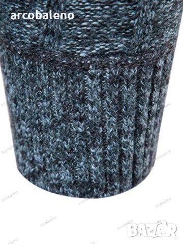 Мъжки ежедневен пуловер с V-образно деколте и цип със стояща яка, 3цвята, снимка 6 - Пуловери - 43148208