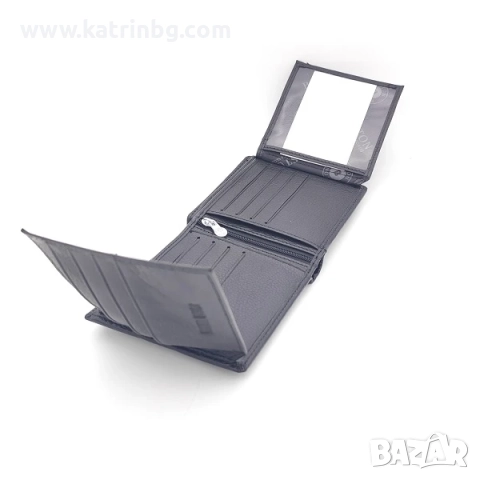 Портфейл и колан в черно от естествена кожа-Мъжки комплект, снимка 3 - Подаръци за мъже - 52415065