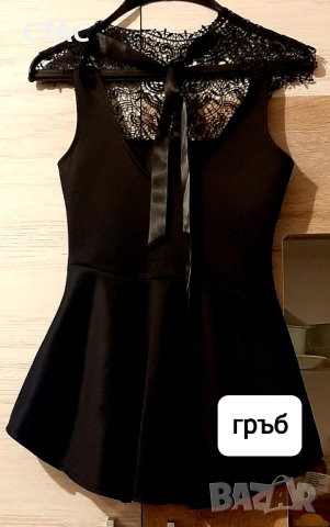 Ефектна и кокетна раздвижена туника ,с италианска дантела, снимка 3 - Туники - 51555629