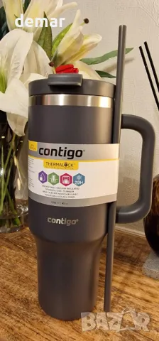 Contigo Streeterville Чаша 1200 ml с дръжка, изолирана със сламка и капак, студено за 29 часа, снимка 3 - Чаши - 47503230