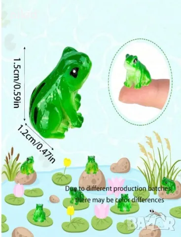 Жаба жабка жабки малка фигурка акрил пластмасова аквариум терариум, снимка 2 - Фигурки - 47476697