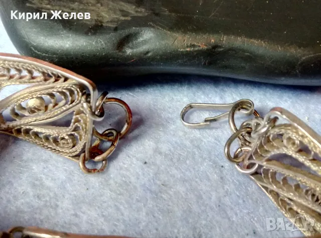 СТАРИННА ПРЕКРАСНА ФИЛИГРАННА СРЕБЪРНА ГРИВНА СРЕБРО ВИСОКА ПРОБА РЪЧНА МАЙСТОРСКА ФИНА РАБОТА 47954, снимка 6 - Антикварни и старинни предмети - 48476776