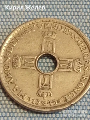 Монета 1 крона 1949г. Кралство Норвегия за КОЛЕКЦИЯ ДЕКОРАЦИЯ 41187, снимка 5 - Нумизматика и бонистика - 48754250
