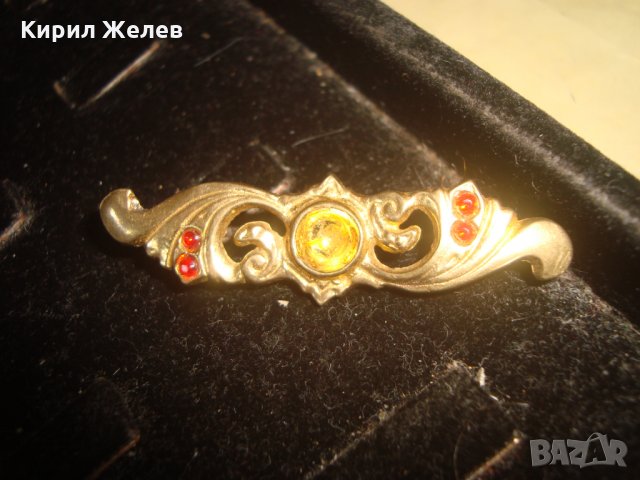 ПОЗЛАТЕНА СТАРА АРТ ДЕКО БРОШКА 23441, снимка 7 - Антикварни и старинни предмети - 33434855