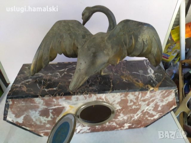 Стар мраморен каминен часовник, снимка 11 - Антикварни и старинни предмети - 53044206