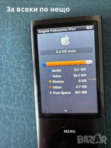 Айпод , Apple iPod A1320 , Nano 5th Generation 8GB , снимка 12 - iPod - 50548984