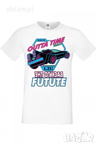 Мъжка тениска Back To The Future,Анимация,игра,Празник,Повод., снимка 3 - Тениски - 37939183