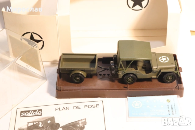 1/43 SOLIDO JEEP КОЛИЧКА ВОЕНЕН МОДЕЛ, снимка 9 - Колекции - 53512293