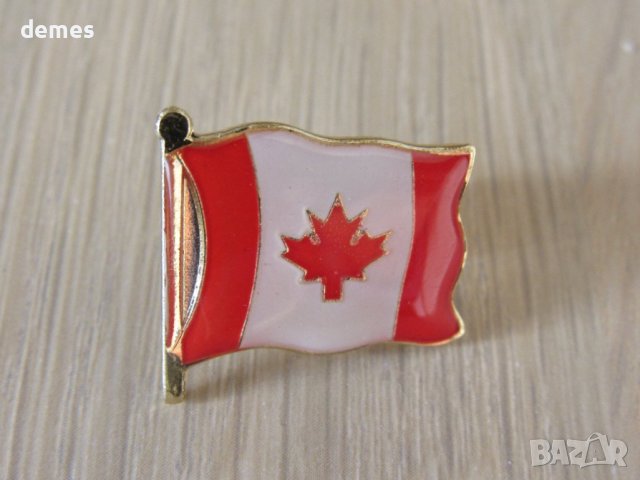Метална значка-флаг от Канада, снимка 2 - Колекции - 43329251