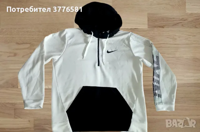 Мъжки Суитчер Nike White , снимка 1 - Суичъри - 49132993