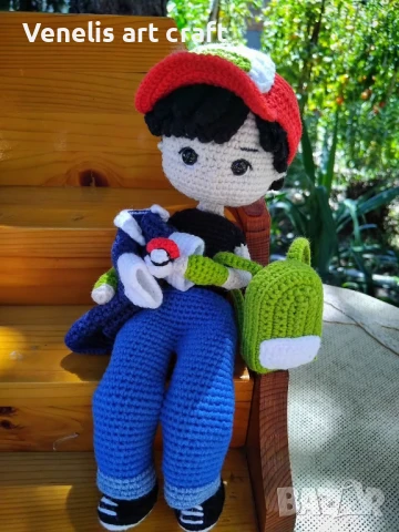 Аш Кечъм / Плетена кукла / Покемон/ Pokémon , снимка 6 - Кукли - 50978055