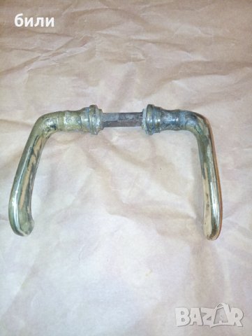Ретро медни дръжки за брава , снимка 1