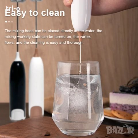 Електрически пенообразувател, бъркалка за Разбиване на Фрапе, Кафе, Капучино, мляко, сметана, яйца, снимка 6 - Миксери - 43211721