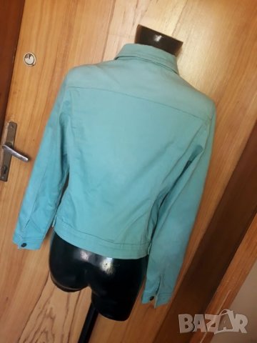 Тюркоазено дънково яке Woman М, снимка 3 - Якета - 26374762