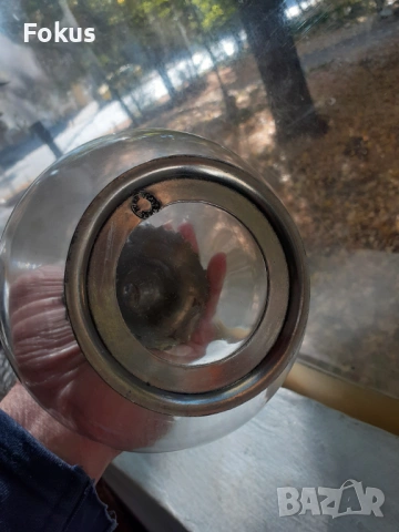 Стара антикварна кана графа стъкло метал печат, снимка 7 - Антикварни и старинни предмети - 53408597