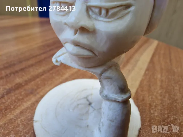 статуетка / бюст от слонова кост– Разпродажба, снимка 6 - Статуетки - 48422348