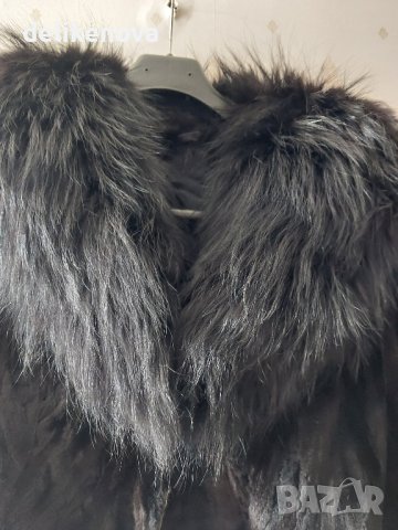 Уникално Кожено палтенце от естествен косъм. Размер М