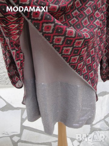 4XL Нова туника с пайети от два пласта, снимка 5 - Туники - 32586662