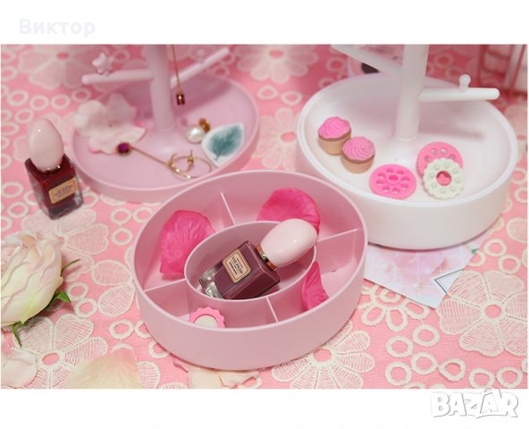 Огледало с LED осветление и поставка за бижута  ДВА ЦВЯТА, снимка 5 - Декорация за дома - 27930854