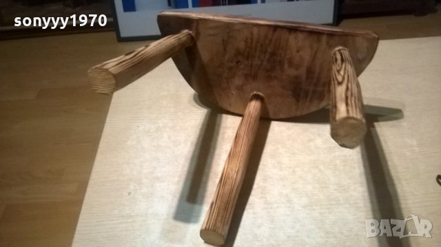 трикрако столче-арт антик-38х32х17см, снимка 11 - Колекции - 28184879