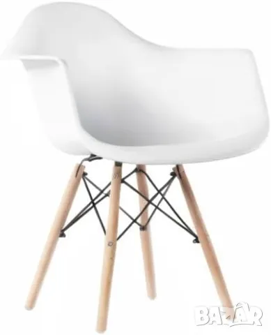 Комплект от 4 трапезни стола, Модерен пластмасов, от средата на века, снимка 4 - Столове - 48970009