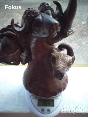 Невероятна уникална статуетка дърво абанос африка животни, снимка 6 - Антикварни и старинни предмети - 53503613