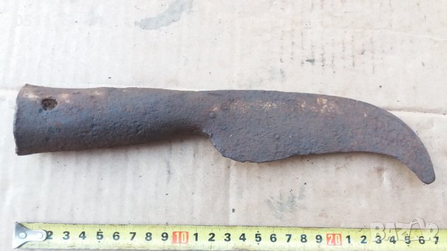 кован интересен възрожденски търпан, косер, секира, снимка 4 - Антикварни и старинни предмети - 38818824