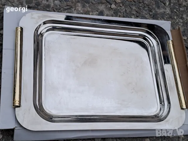 посребрено плато поднос  7/1, снимка 10 - Прибори за хранене, готвене и сервиране - 49666180