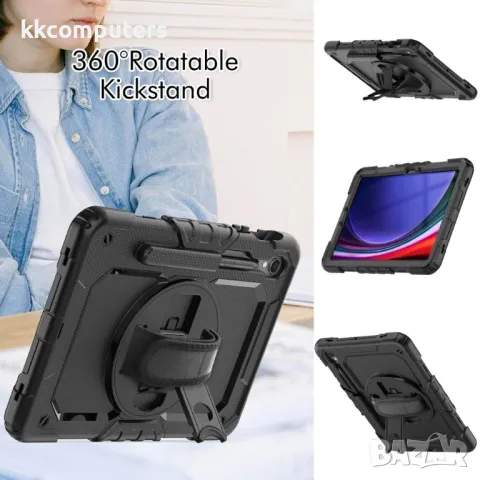 Samsung Galaxy Tab S10 FE Hybrid Tablet Case with Hand Grip & Strap TPU Силиконов Калъф и Протектор, снимка 9 - Калъфи, кейсове - 50022736
