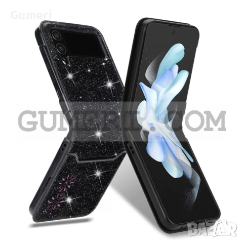 Кожен Кейс "Glitter" за Samsung Galaxy Z Flip3, снимка 2 - Калъфи, кейсове - 53260418