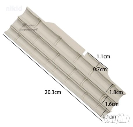 Дълги Бамбукови пръчки Бамбук силиконов молд форма фондан шоколад, снимка 2 - Форми - 32986465