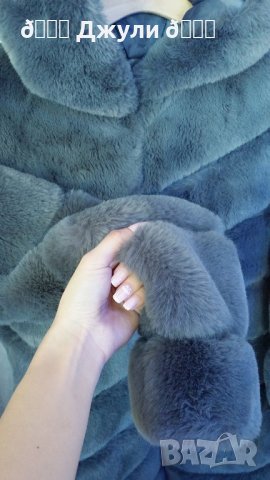 Палто с естествен косъм от чинчила, снимка 13 - Палта, манта - 43780571