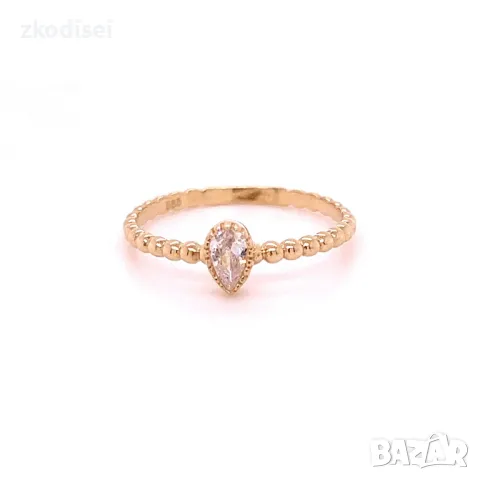 Златен дамски пръстен 1,35гр. 14кр.проба:585 размер:56 модел:28377-1