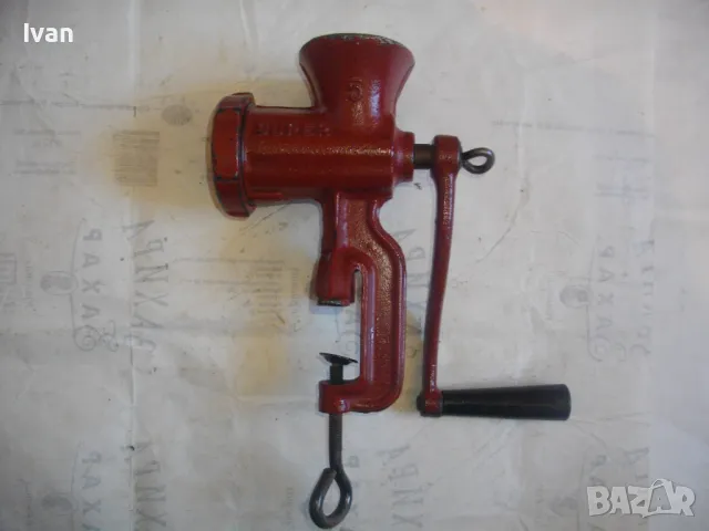 РУМЪНСКА НОВА СОЦ МЕСОМЕЛАЧКА РАЗМЕР №5 СТАРО КАЧЕСТВО МАСИВНА ЧУГУН С ЕМАЙЛ ЗА МЕЛЕНЕ НА КАЙМА, снимка 2 - Други инструменти - 48062498