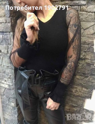 дамска блуза тюл  ръка, снимка 2 - Блузи с дълъг ръкав и пуловери - 43392526