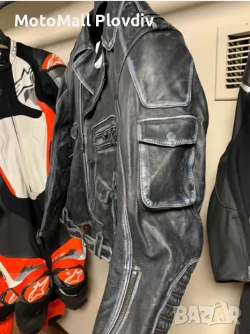 Кожено чопърско яке Motomall 2022 мото чопър естествена кожа яке мотор, снимка 10 - Аксесоари и консумативи - 49245635