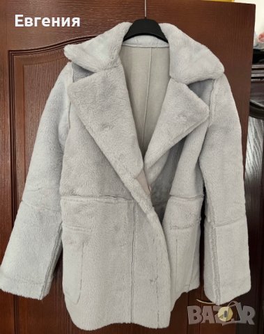 Двулицево палто с изкуствен косъм, снимка 3 - Палта, манта - 43485028