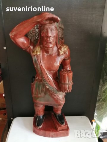 Стара статуетка индианец , снимка 5 - Статуетки - 40195546