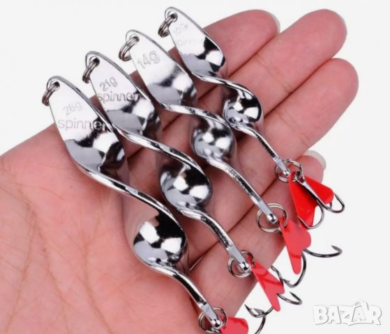 Кастмастери, блесна спинер  с мека въртяща опашка   за риболов на спининг и джигинг, снимка 2 - Такъми - 38808609