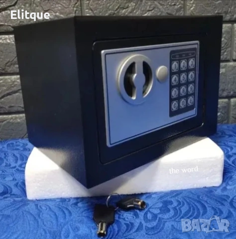 Електронен сейф с кодова клавиатура и резервен механичен ключ – 4.6L, включени батерии , снимка 2 - Друга електроника - 53289458