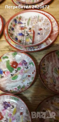 Японски костен порцелан чинийки, снимка 7 - Други ценни предмети - 35392618