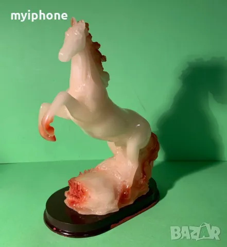 Стара статуетка на кон 23 см. висока, снимка 2 - Други ценни предмети - 48435640