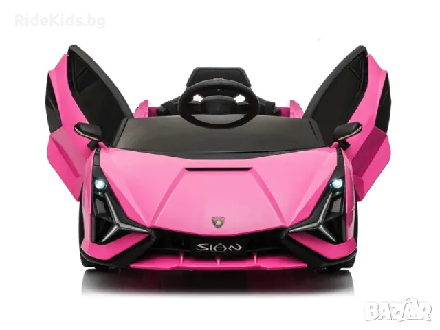 Lamborghini Sian 12V – Детска акумулаторна кола, Розова, EVA гуми, снимка 2 - Детски велосипеди, триколки и коли - 50048811